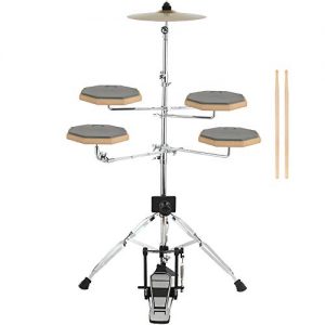 Luvay Drum Practice Pad Set with Stand, Cymbal, Drum Stick, Pedal