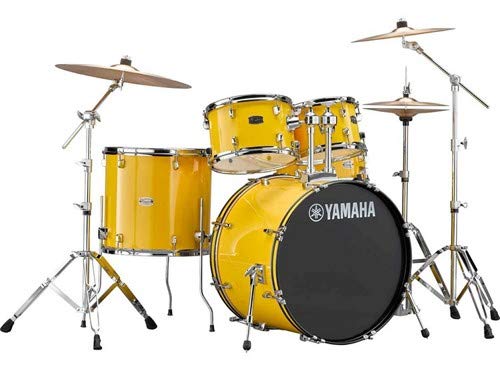 Yamaha Rydeen 5pc Shell Pack – 22" Bass Drum with Mellow Yellow Finish for New Drummers