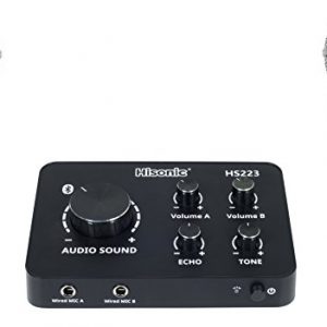Hisonic 2-in-1 Digital Smart Home Karaoke Sound Mixer & Dual UHF Cordless