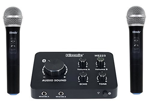 Hisonic 2-in-1 Digital Smart Home Karaoke Sound Mixer & Dual UHF Cordless