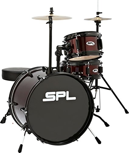 Sound Percussion Labs Lil Kicker - 3 Piece Jr Drum Set with Throne Wine Red
