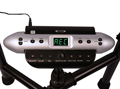 Carlsbro Electronic Drum Set with Realistic Kick Pedal + Over-Ear Stereo