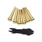 Guitar Bridge Pins 6pcs Brass Endpin 6 String Pegs Gold Pins Acoustic Guitar