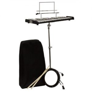 Mendini Educational Glockenspiel Bell Kit with Practice Pad, Mallets