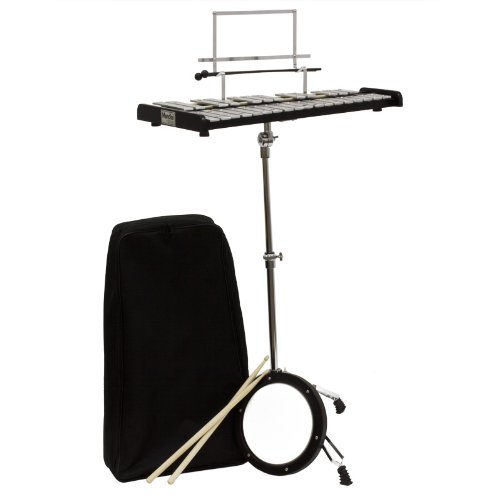 Mendini Educational Glockenspiel Bell Kit with Practice Pad, Mallets