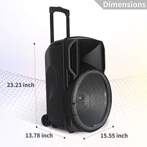 Karaoke Speaker with 15Inch Subwoofer PA Speaker with Bluetooth - Image 2