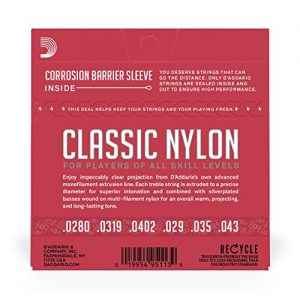 D'Addario Student Nylon Classical Guitar Strings, Normal Tension - Image 3