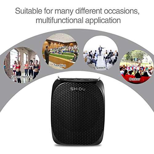 Portable Voice Amplifier SHIDU 10W Ultralight Rechargeable Mini Pa Speaker
