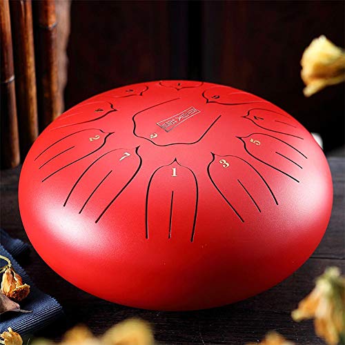 Niome 12 Inch Steel Tongue Drum 11 Notes w/Travel Bag and Mallets