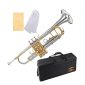 Glory Brass Bb Trumpet with Pro Case +Care Kit,Nickel Plated Intermediate