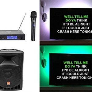 Rockville 8" Powered Pro Karaoke Machine/System w/LED's+(2) Wireless