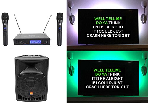 Rockville 8" Powered Pro Karaoke Machine/System w/LED's+(2) Wireless