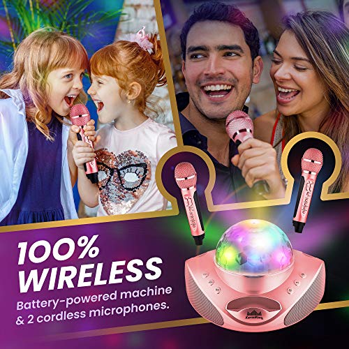KaraoKing New 2020 Karaoke Machine - for Adults and Kids -2 Wireless Karaoke