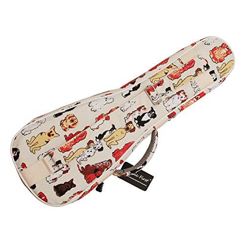 Music First 'MR DOG' Ukulele Case for 23/24 Inch Concert Ukulele – Cute, Durable, and Protective Design
