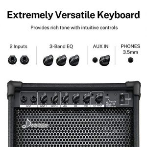 Donner DKA-20 – 20W Keyboard Amplifier with Dual Channels & EQ for Practice & Performance - Image 3