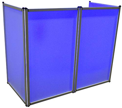 Harmony Audio HA-SKRIM Portable Aluminum DJ Booth Facade with White Scrim – Lightweight & Easy Setup