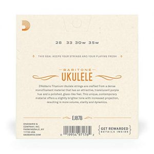 D'Addario Titanium Ukulele Strings, Baritone - Image 3