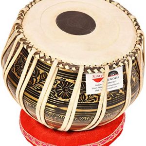 Tabla Drum Set, 2.5 Kg Black Painted Designer Brass Bayan, Beautiful Look - Image 2