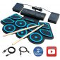 Drumskool Electric Drum Set, MIDI Electronic Drum Pad Set, Connect your phone