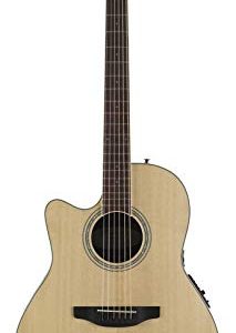 Ovation Celebrity Collection 6 String Acoustic-Electric Guitar, Left, Natural