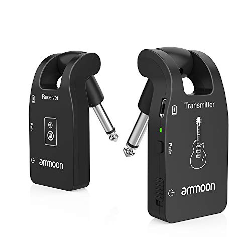 ammoon Wireless Guitar System 2.4G Rechargeable 6 Channels Audio Transmitter