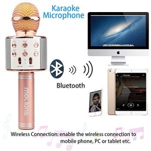 Mockins 2 Pack Rose Gold Color Wireless Bluetooth Karaoke Microphone - Image 4