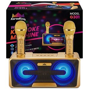 KaraoKing New 2020 Karaoke Machine - for Adults and Kids - 2 Wireless Karaoke