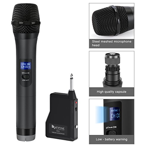 Wireless Microphone,Fifine Handheld Dynamic Microphone Wireless