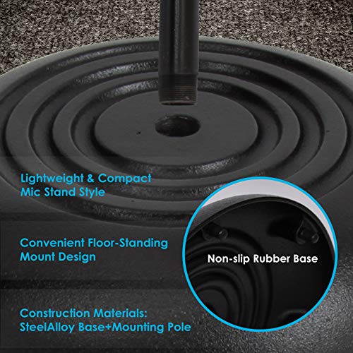 Microphone Stand - Universal Mic Mount with Heavy Compact Base