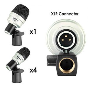 Neewer 7 Piece Wired Dynamic Drum Mic Kit - Kick Bass, Tom/Snare & Cymbals - Image 4
