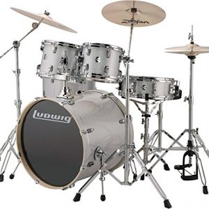 Ludwig Element Evolution 5-Piece Drum Set Silver/White Sparkle - Image 3