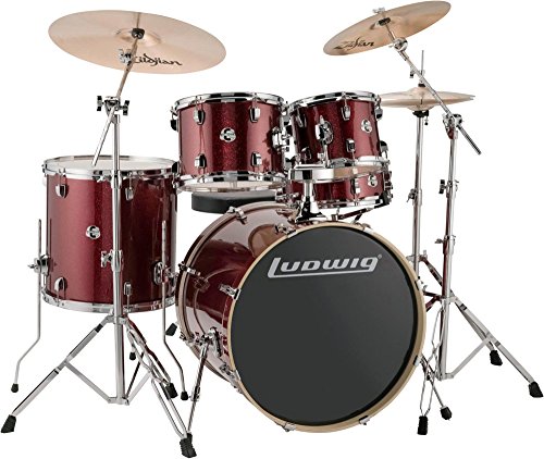 Ludwig Drum Set, Red Sparkle