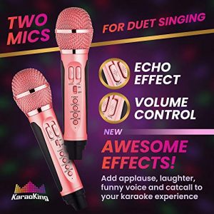 KaraoKing New 2020 Karaoke Machine - for Adults and Kids -2 Wireless Karaoke - Image 3