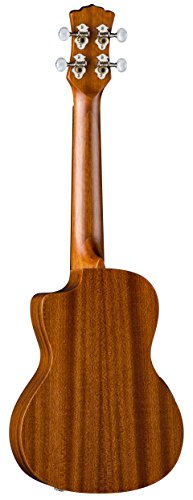 Luna Tattoo Concert Mahogany Ukulele - Acoustic/Electric, Unique Hawaiian Design & Resonant Sound