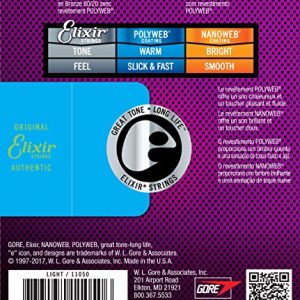 Elixir Strings 80/20 Bronze Acoustic Guitar Strings w POLYWEB Coating - Image 2