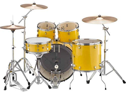 Yamaha Rydeen 5pc Shell Pack – 22" Bass Drum with Mellow Yellow Finish for New Drummers