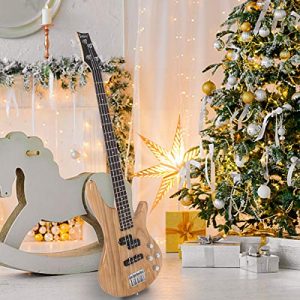 GLARRY Bass Guitar Full Size 4 String Exquisite Stylish Bass with Power Line - Image 4