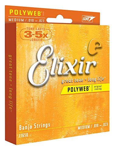 Elixir Strings Banjo Strings w POLYWEB Coating, Medium