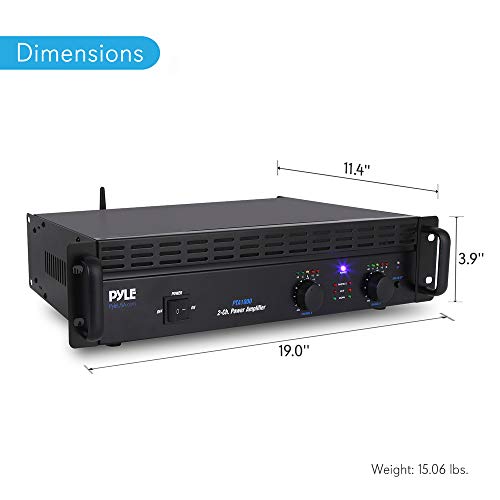 Professional Audio Bluetooth Power Amplifier - 2-Channel Rack Mount Bridgeable
