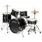 Ashthorpe 5-Piece Full Size Adult Drum Set with Remo Heads & Premium Brass