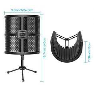 Neewer Tabletop Compact Microphone Isolation Shield with Tripod Stand - Image 4
