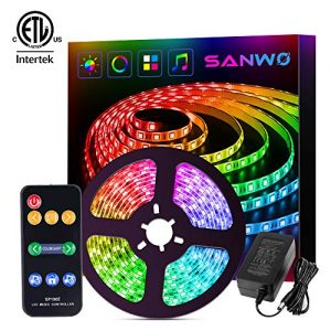 Dream Color LED Strip Lights Sync to Music, 16.4ft RGB 5050SMD Waterproof
