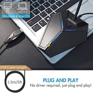 USB Computer Microphone, Plug &Play Desktop Omnidirectional Condenser PC - Image 4