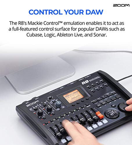 zoom r8 multitrack sd recorder controller and interface