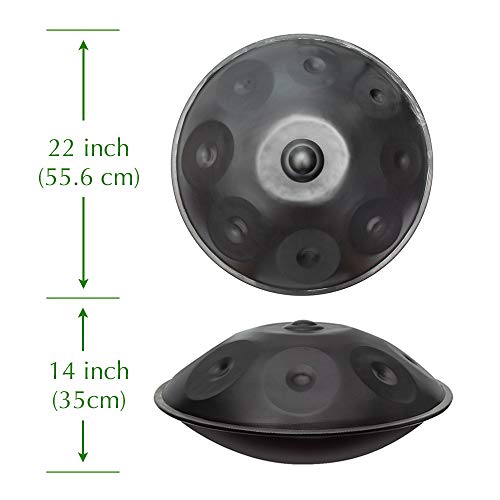 🎶 Luvay Hand Pan Steel Drum – 9 Note D Minor 22" Percussion Instrument with Bag & Stand 🥁