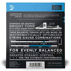 D'Addario Nickel Wound Bass Guitar Strings, Balanced Tension Medium - Image 3