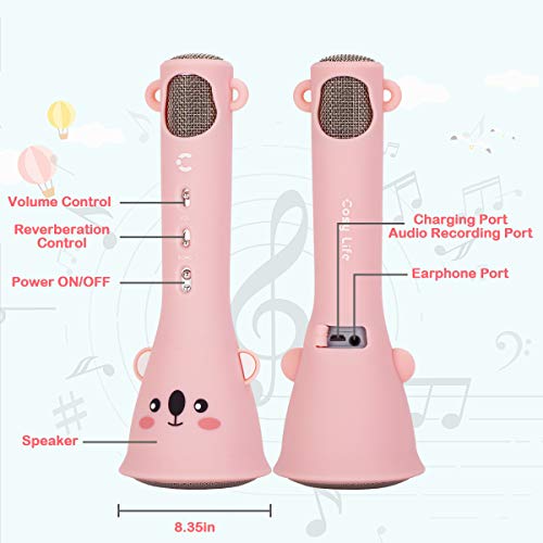 Cosy Life Wireless Kids Karaoke Microphone,Bluetooth Kids Karaoke Machine