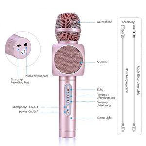 Wireless Bluetooth Karaoke Microphone, Fede 3-in-1 Portable Karaoke System - Image 3