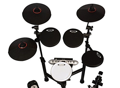 Carlsbro Electronic Drum Set with Realistic Kick Pedal + Over-Ear Stereo