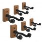 Donner Black Walnut Guitar Wall Mount Hanger 6-Packs for Different Types